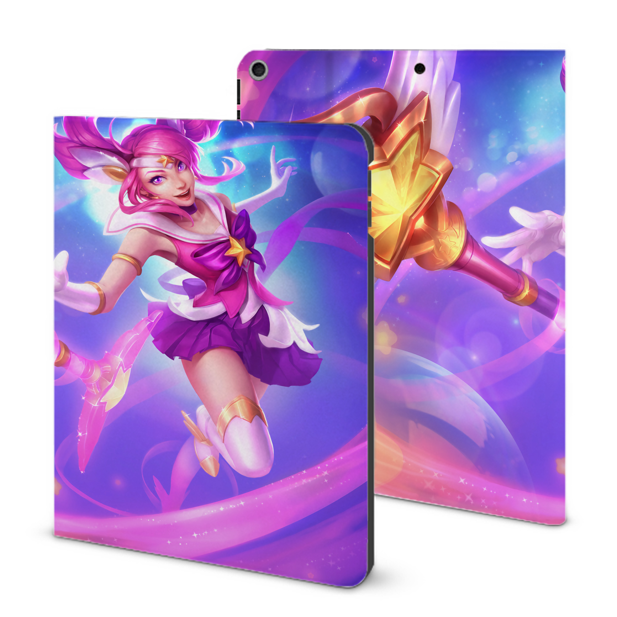（画像用） リーグ・オブ・レジェンド League of Legends LOL IPad ケース ブック型 PUレザー TPU 耐衝撃 軽量 薄型 ペン収納なし 全面保護 IPad 各モデル対応